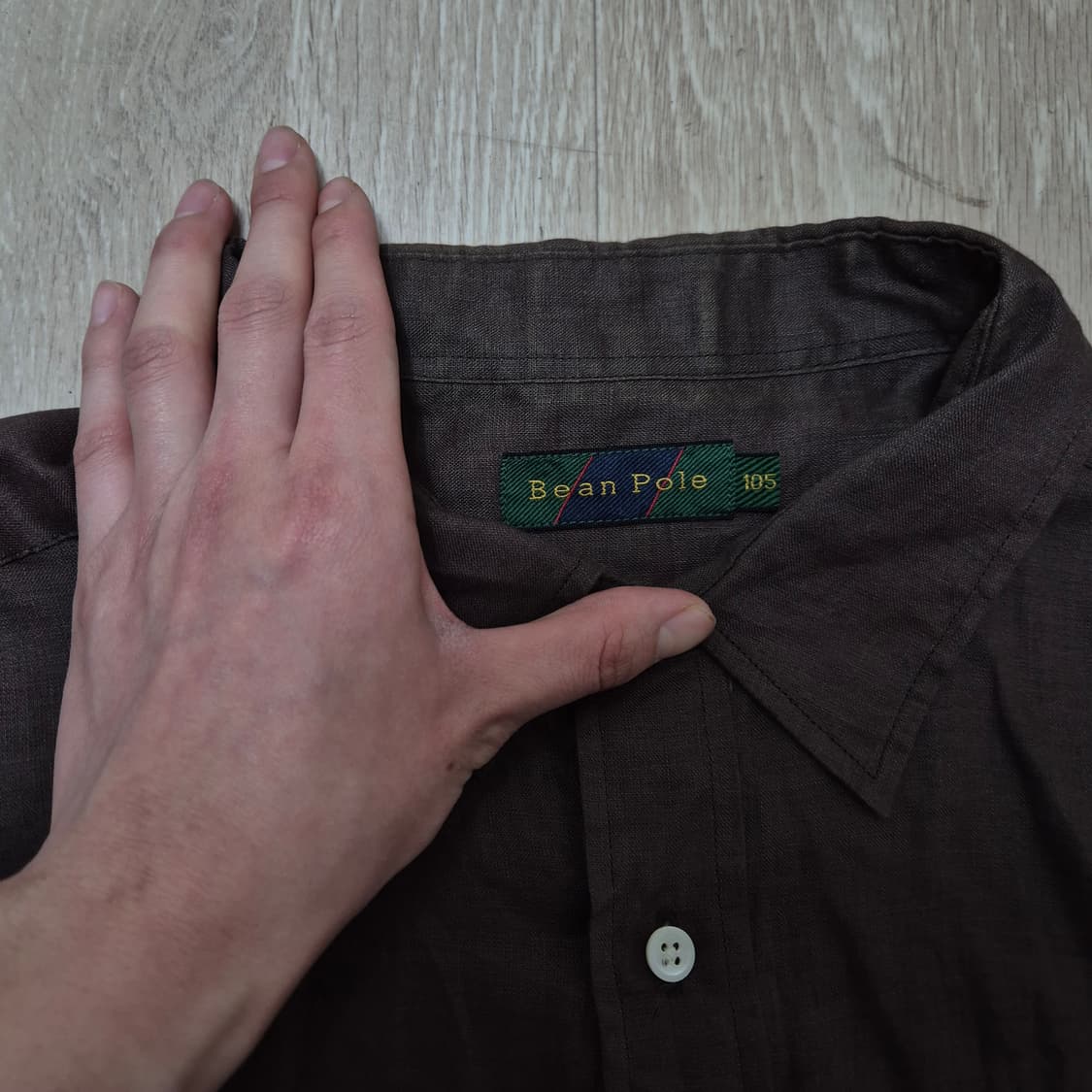 빈폴 남성 자수 로고 코튼 반팔셔츠 XL(105) 상품이미지5