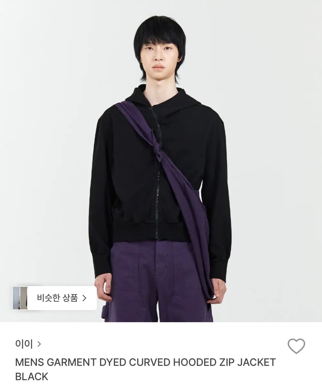 M) ee 누마레 커브드 후드집업 상품이미지2