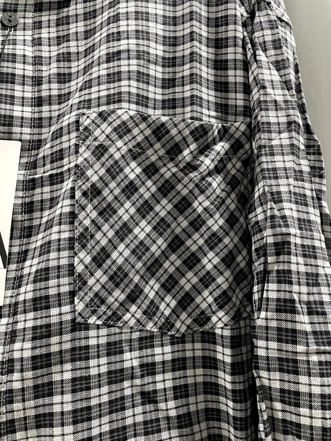 자라/ 피어싱 체크 셔츠/ XL 상품이미지8