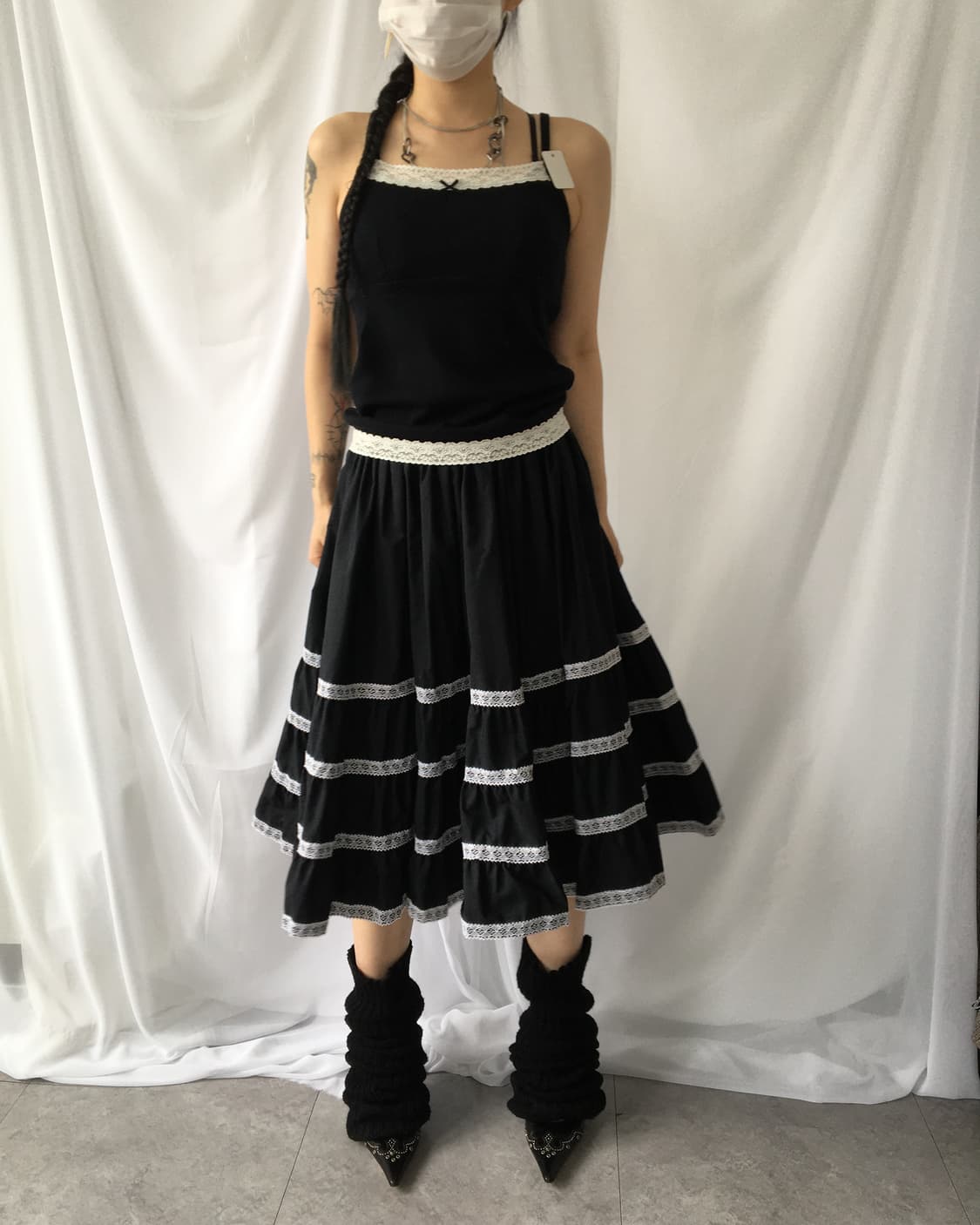 lace trimming sleeveless 상품이미지1