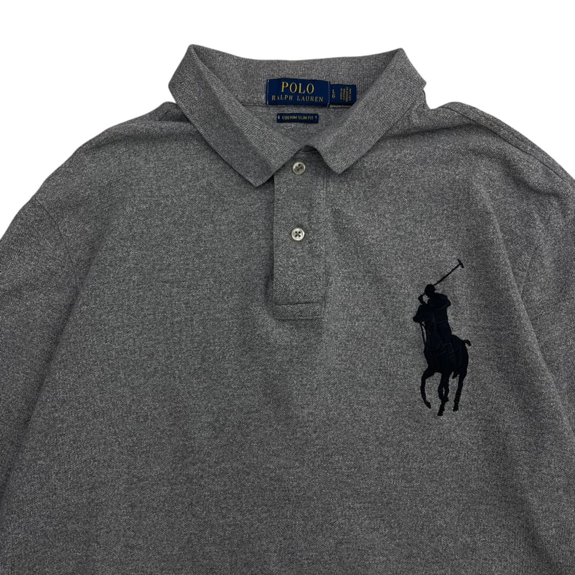 폴로 랄프로렌 블랙 빅포니 그레이 pk티 L 상품이미지3