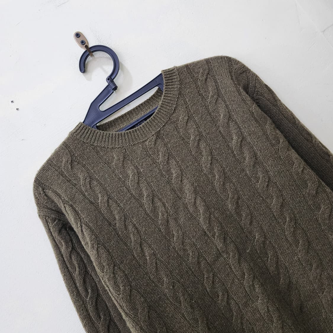 [S] TOPTEN 울 케이블 니트 (카키 브라운) 상품이미지2