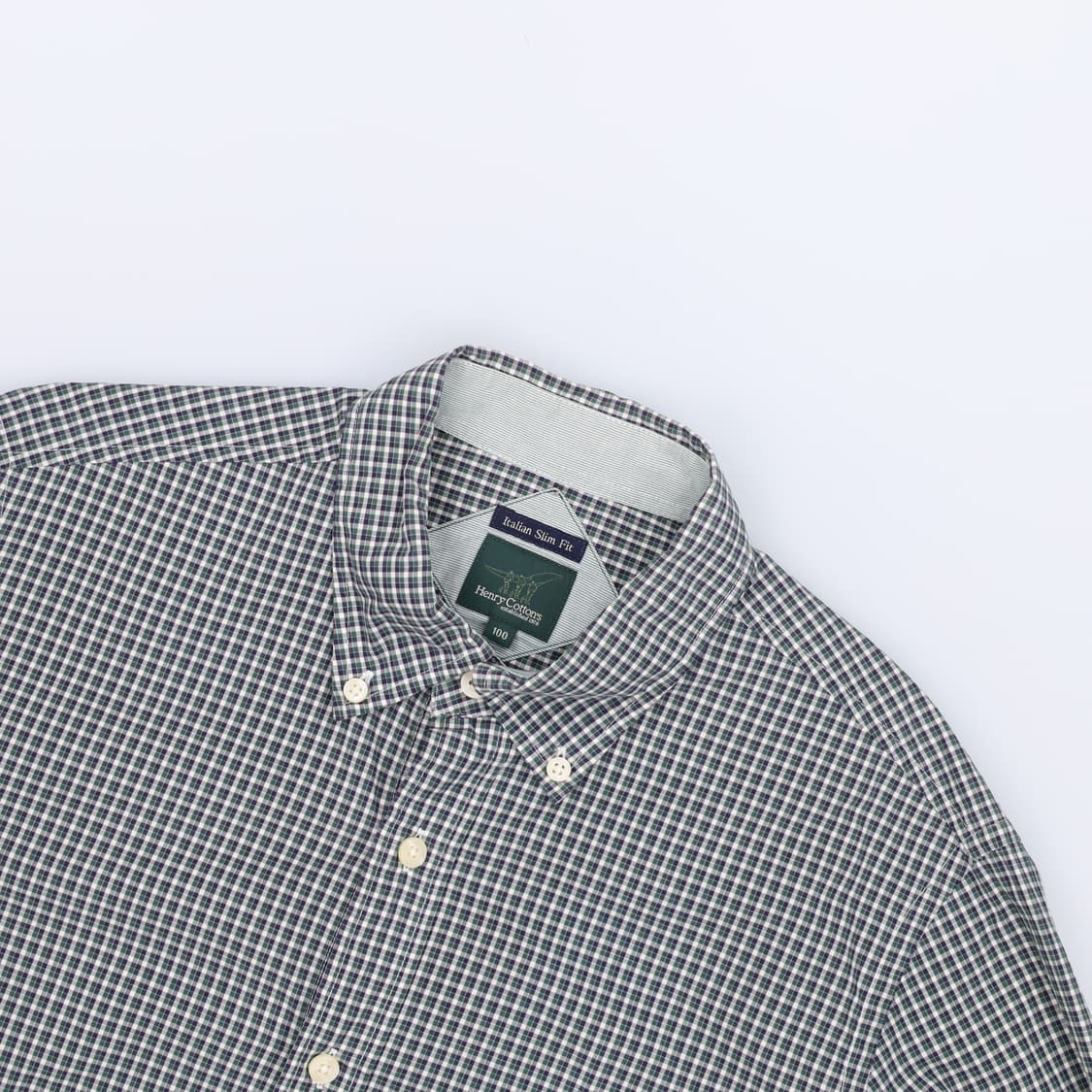 [100] 헨리코튼 남성 이탈리안 슬림핏 타탄체크 셔츠 남방 3783 상품이미지3