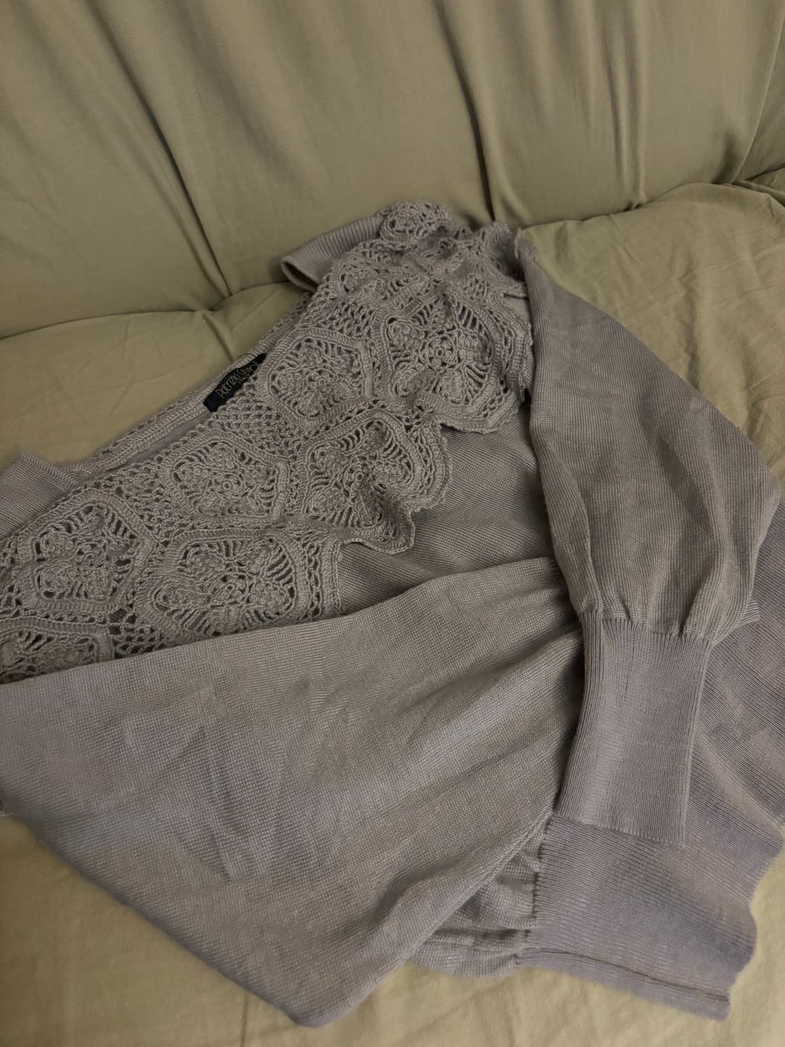 크롭 벌룬 모리 니트 상품이미지4