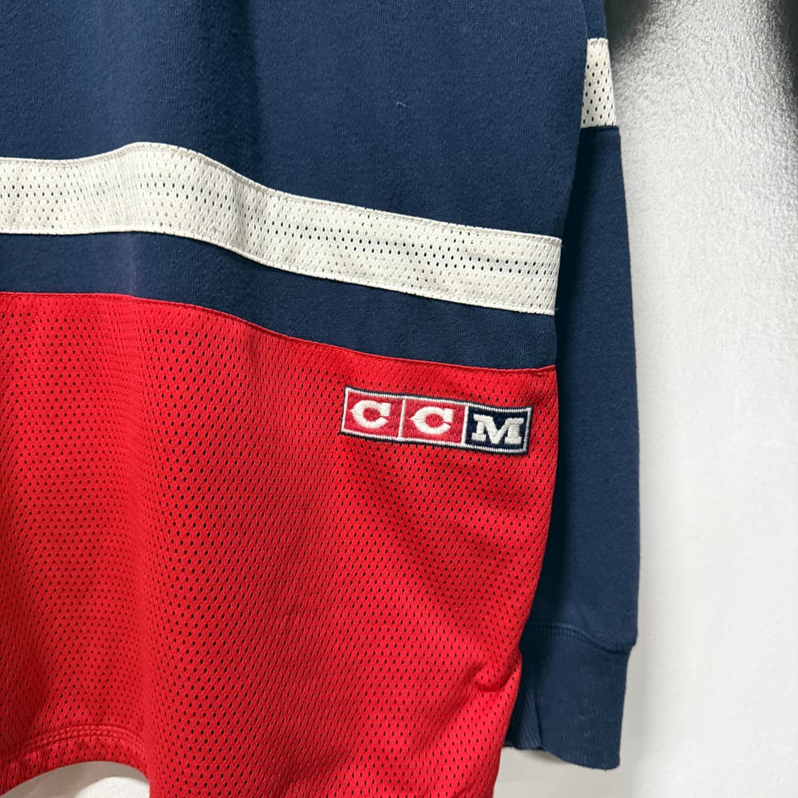 CCM x NHL 빅사이즈 100주년 기념 하키 매쉬 디테일 후디 상품이미지6