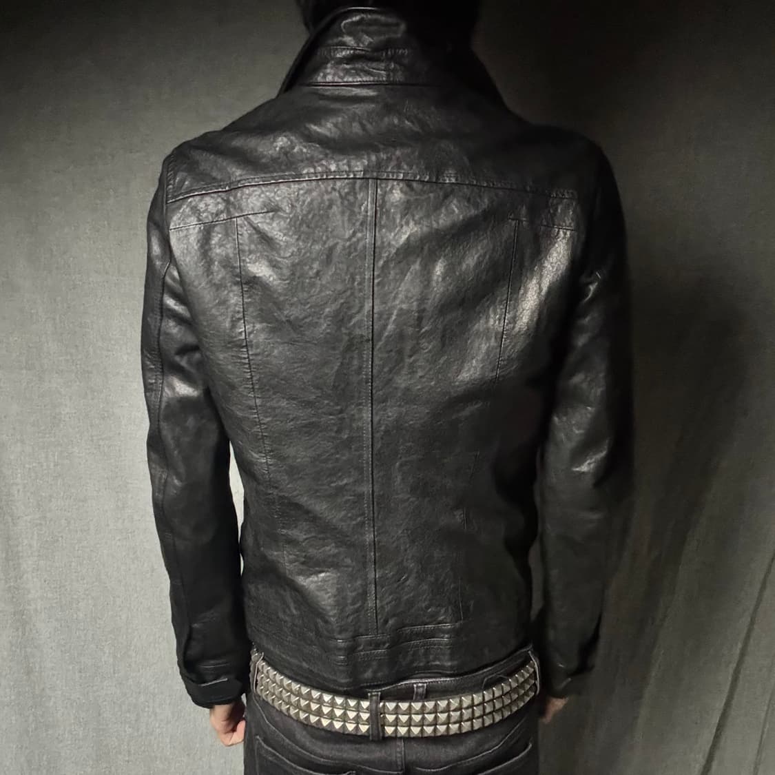 lamb skin pocket leather jacket 상품이미지5