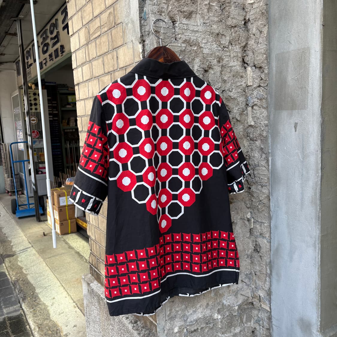 Agnes b 아네스비 기하학 패턴 집업 셔츠 상품이미지8