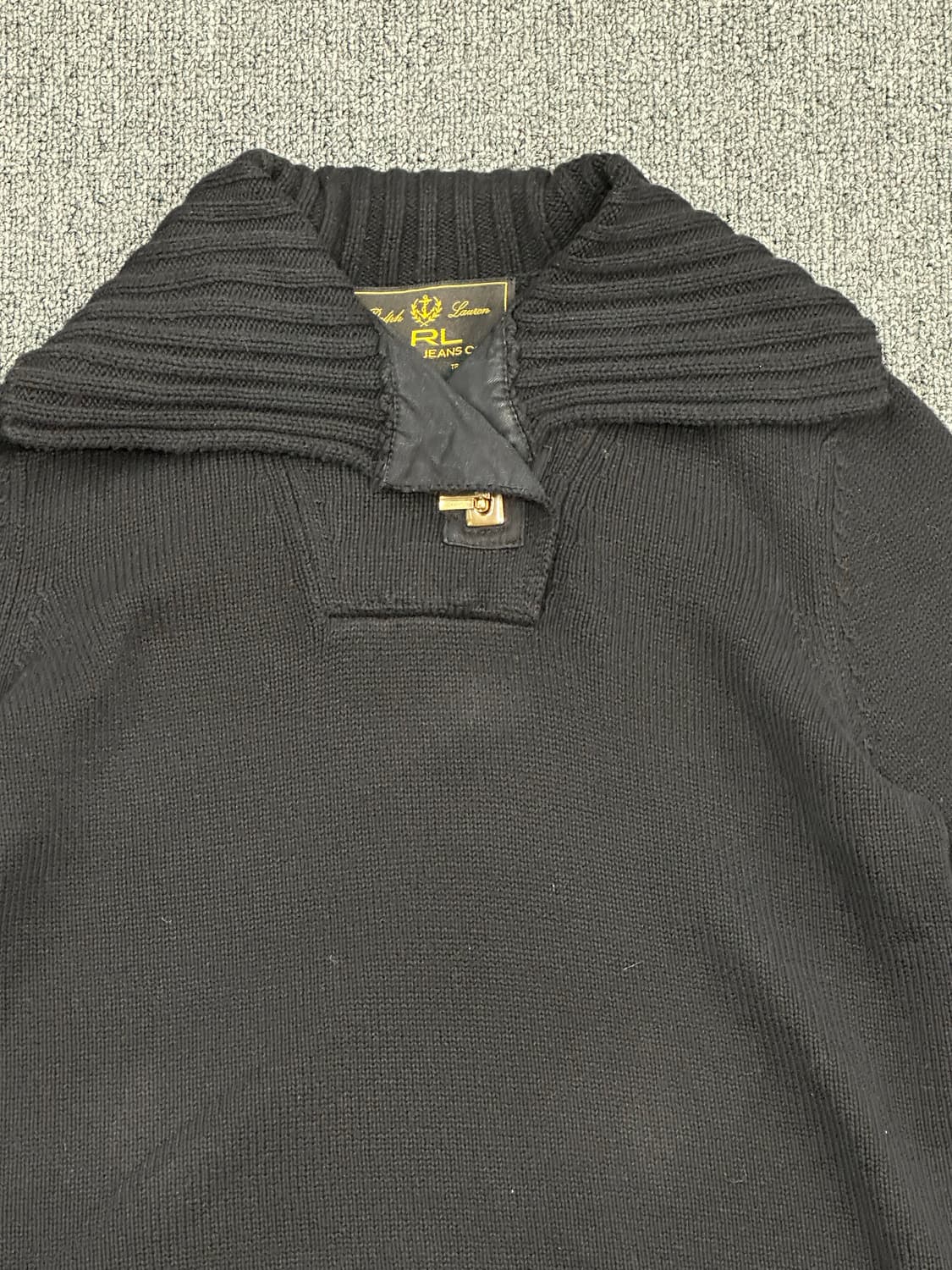 M)L.R.L 빈티지 넥버튼 여성 하이넥 니트 상품이미지3