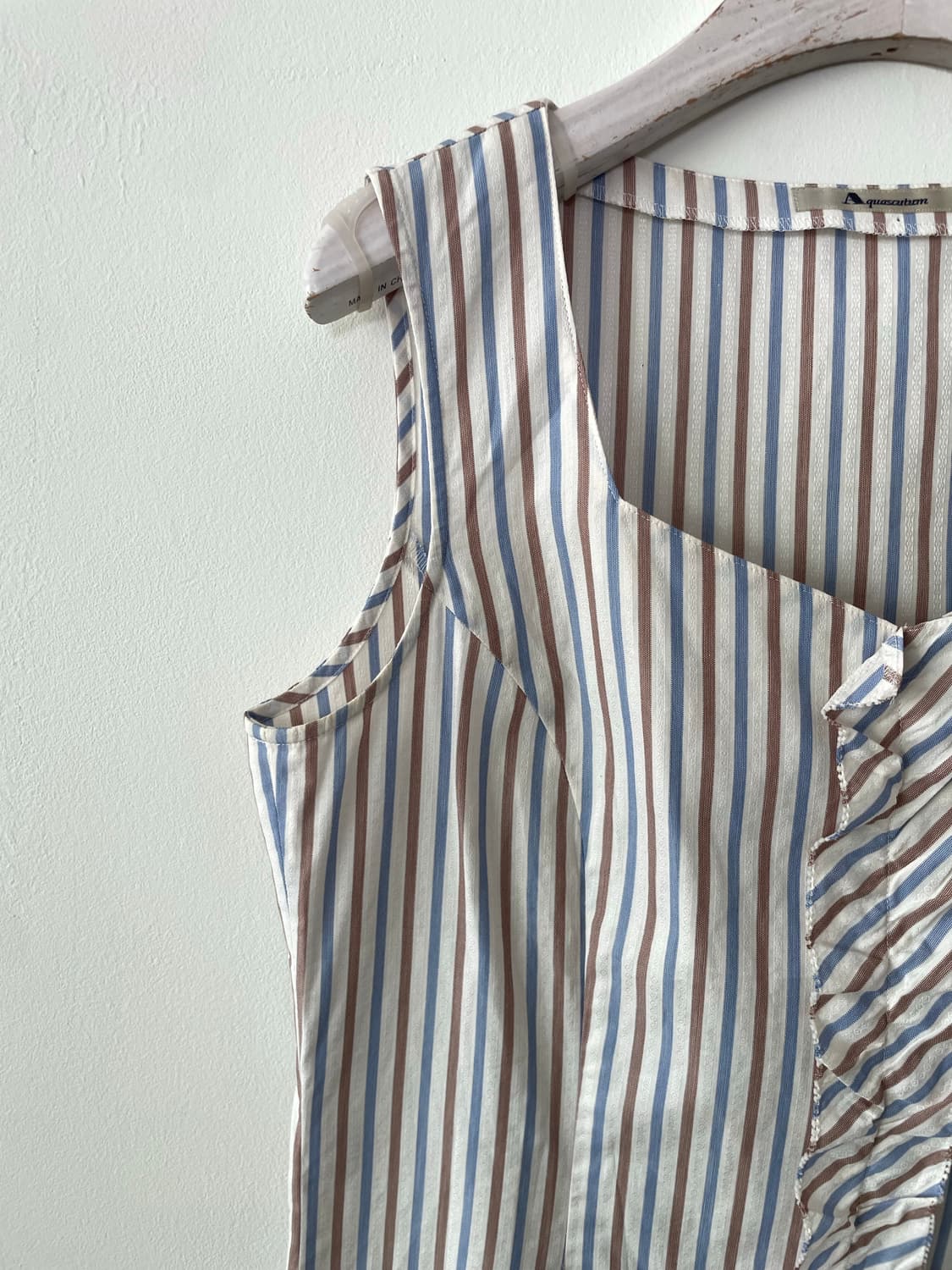 Aquascutum square neck frill blouse 상품이미지3