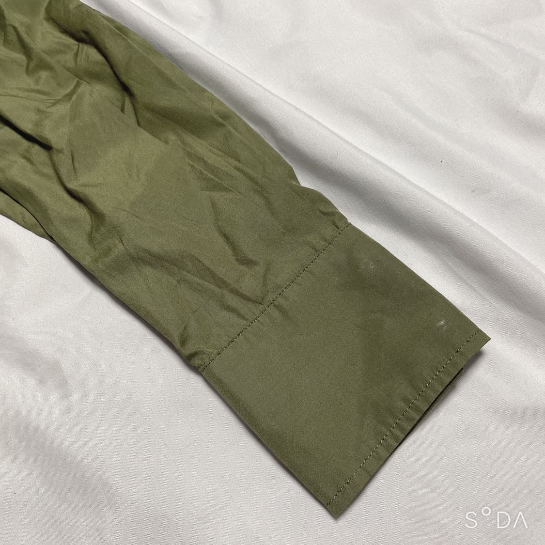 막스마라 셔츠형 플리츠 롱 원피스 카키 상품이미지5