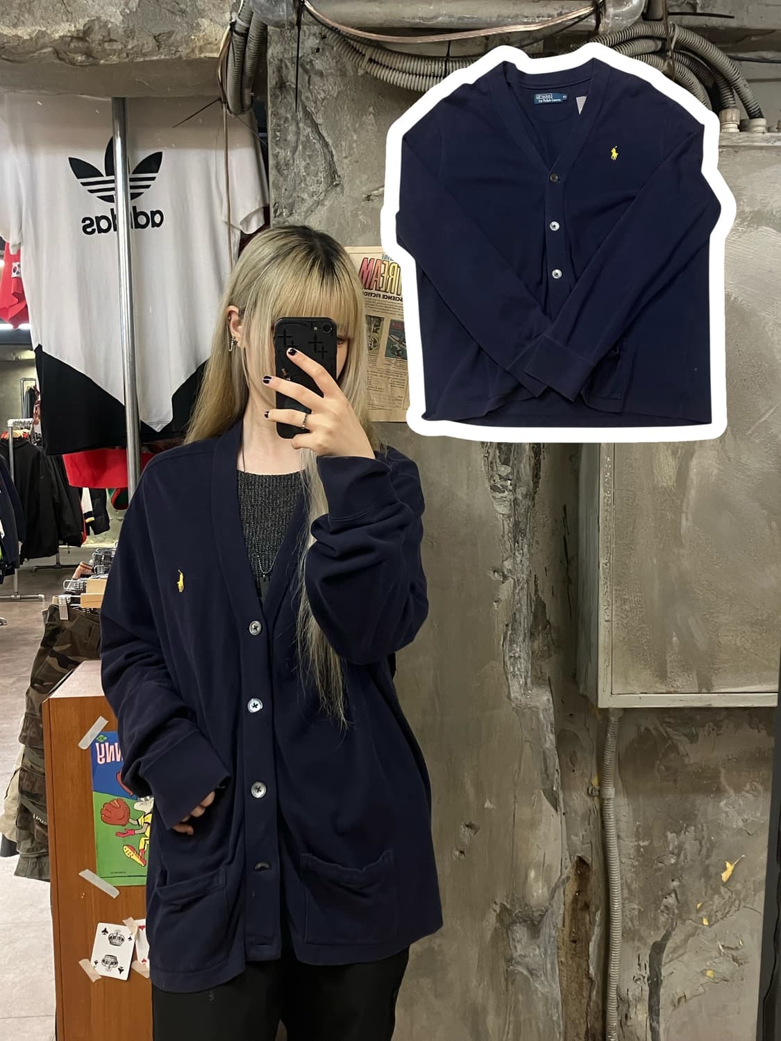 폴로 랄프로렌 가디건 네이비 XL   #csz1220 상품이미지1