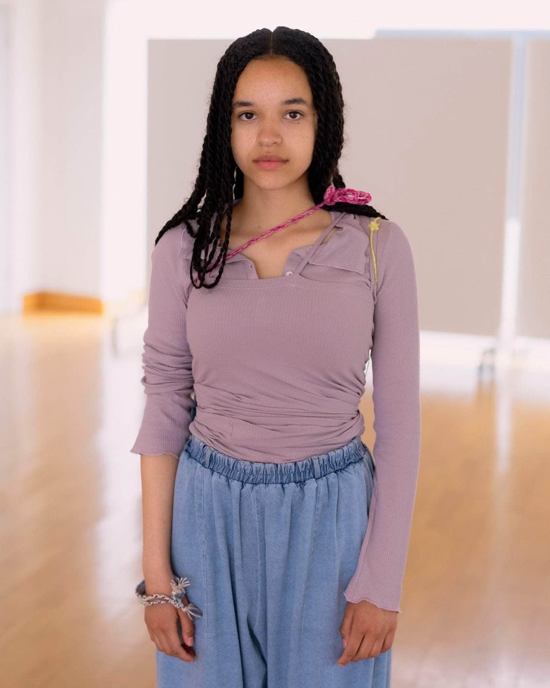 [S,M,L]베이스레인지 Dual 롱 슬리브리스 탑/벌비 퍼플 상품이미지5