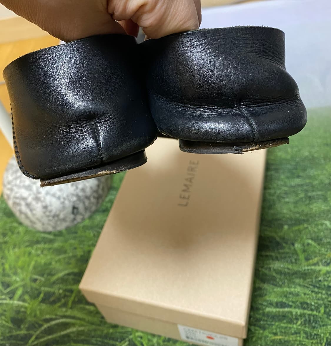 LEMAIRE 르메르 블랙 레더 뮬 265 베지터블 소가죽 상품이미지3