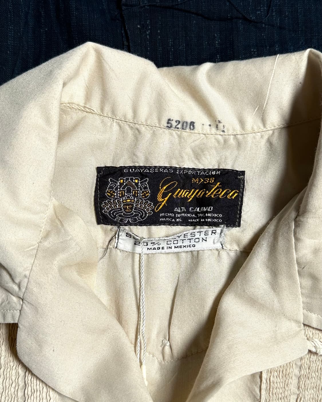 80-90's 구아야-테카 구아야베라 셔츠 M 상품이미지5