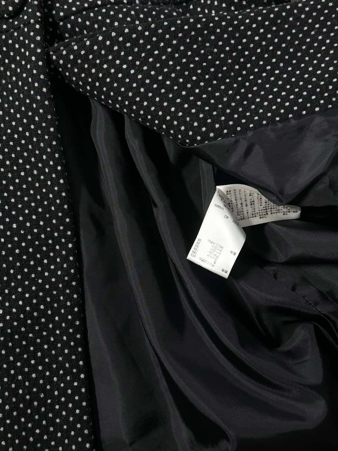 미니 도트 패턴 울 블렌디트 코트 상품이미지4