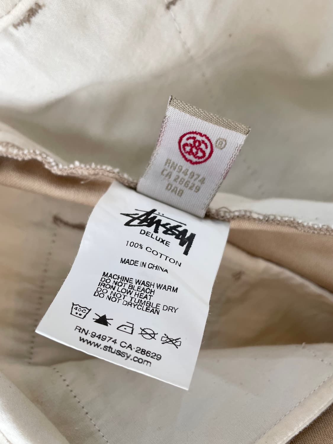 00s Stussy 스투시 도트 쇼츠 베이지 상품이미지10