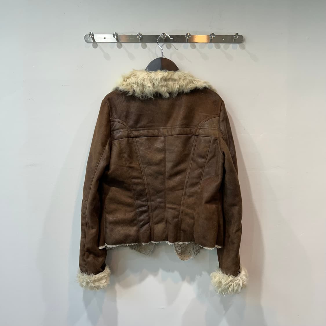 브라운 양털 무스탕 자켓 상품이미지5