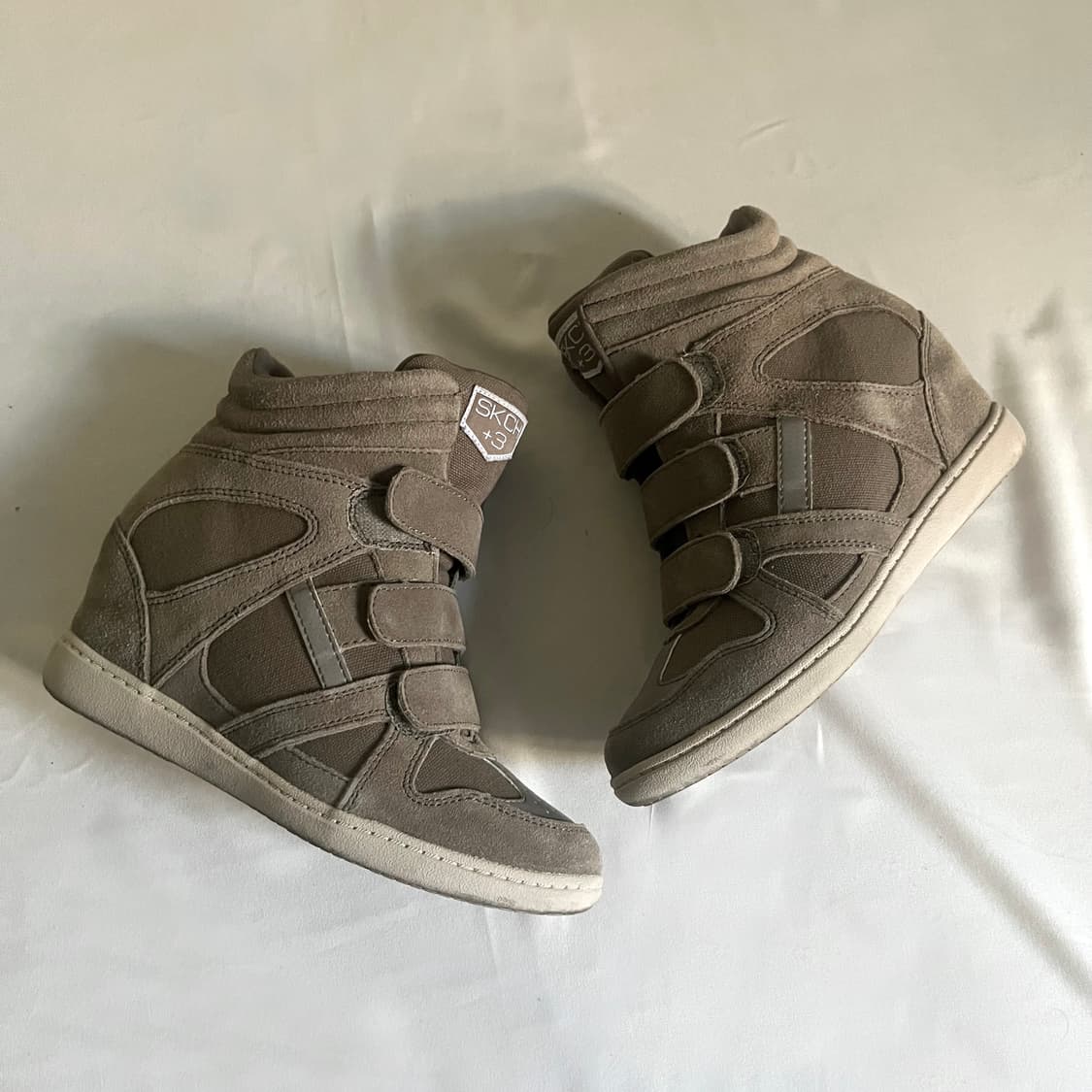 Skch 웨지 하이탑 애쉬 카키 베이지 상품이미지2
