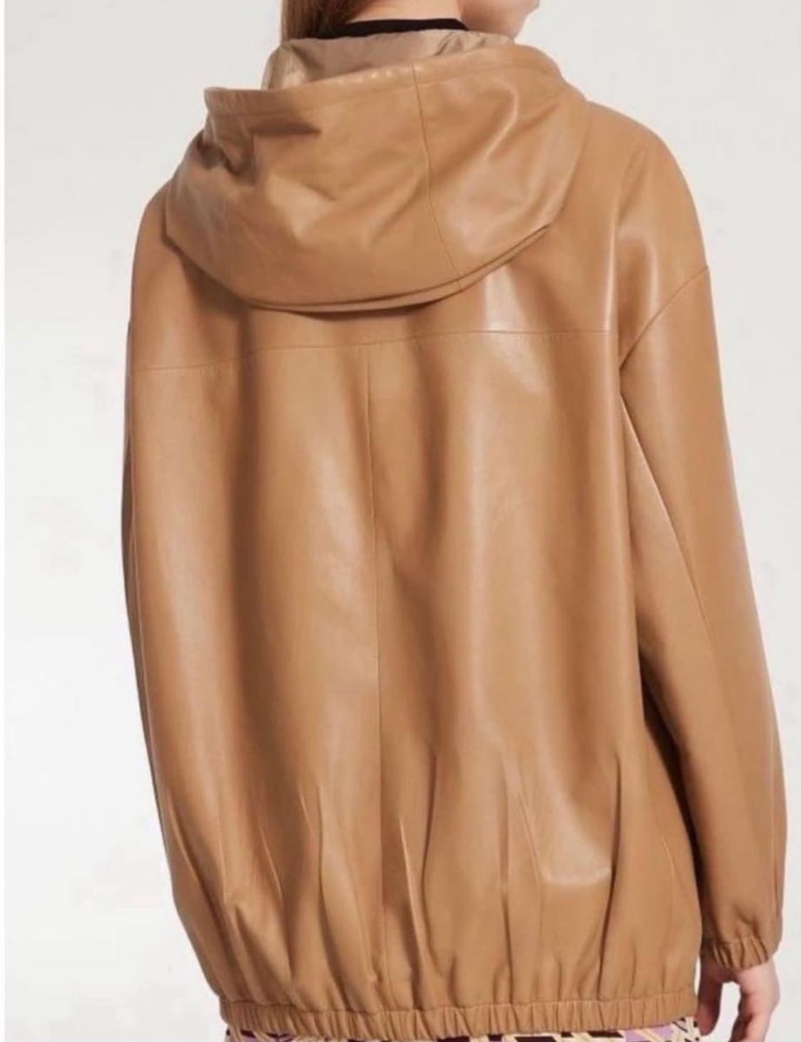 PRADA 프라다 후디 블루종(리얼 레더)38 사이즈-해외발송 상품이미지3