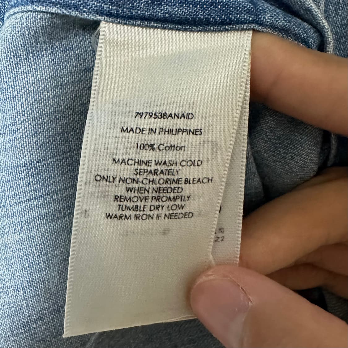 [XL]폴로 랄프로렌 샴브레이 데님 셔츠 상품이미지6