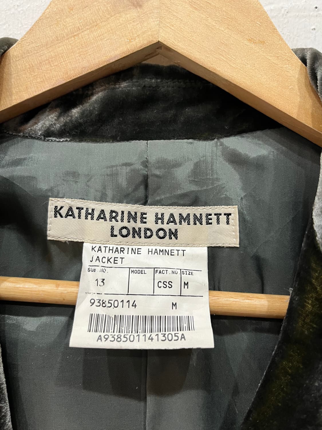 캐서린햄넷 벨벳 자켓 우먼즈 Made in JAPAN  상품이미지2