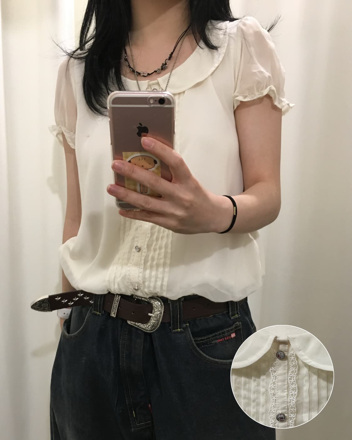둥카라 레이스 블라우스 상품이미지1