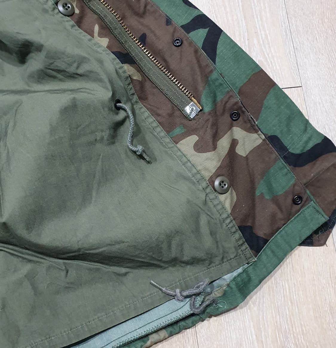M65 필드자켓 우드랜드 카모 m 숏 105 황동지퍼  상품이미지7