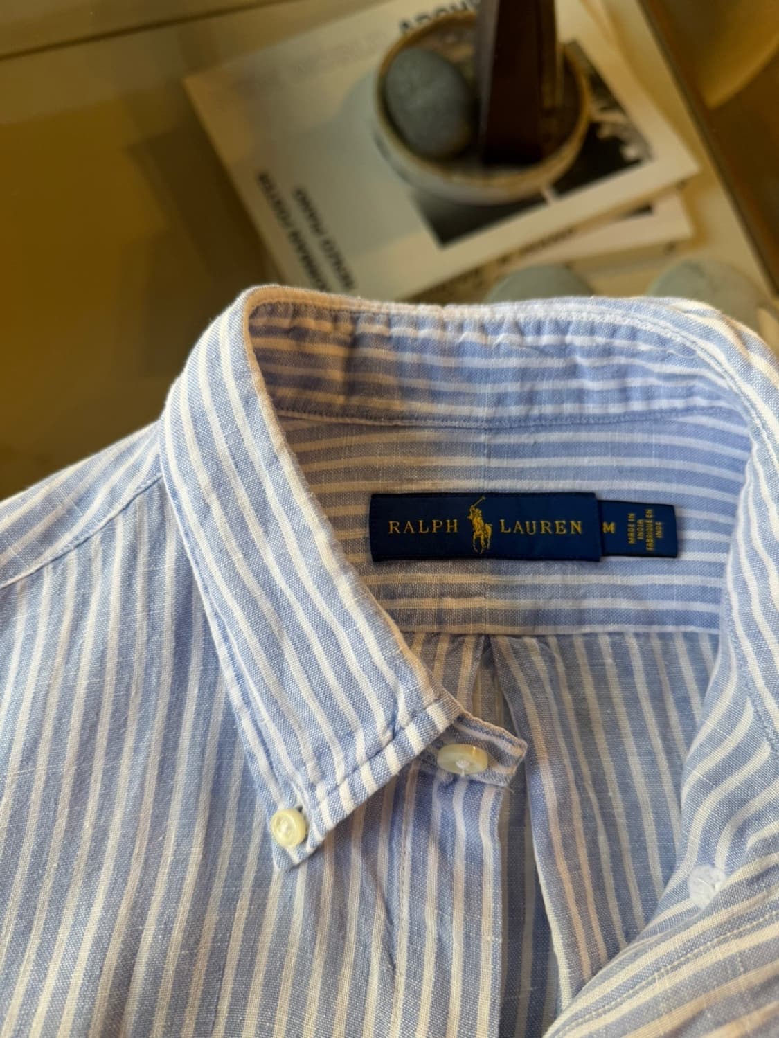 폴로 랄프로렌 리넨 버튼다운 셔츠 100 상품이미지8
