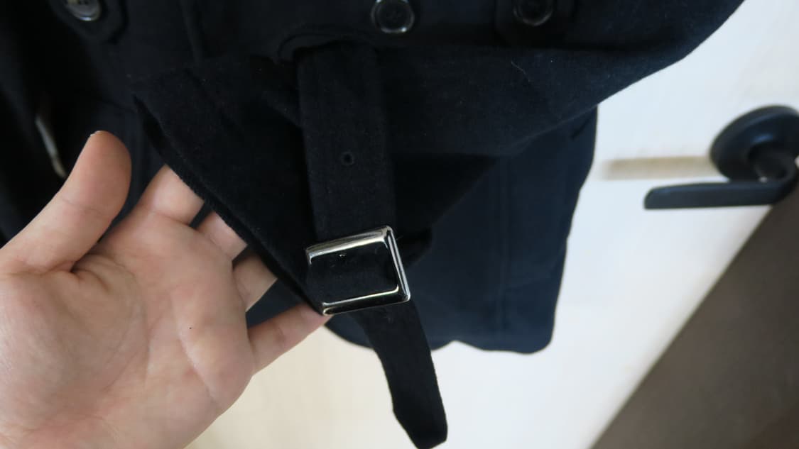 퍼 카라 울 혼방 코트 상품이미지6