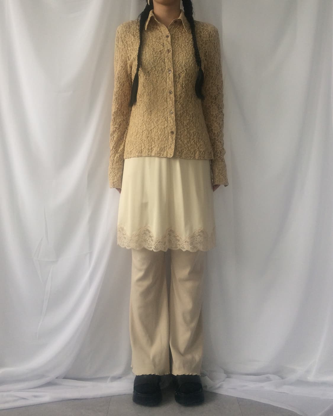 Pattern lace shirt 상품이미지6
