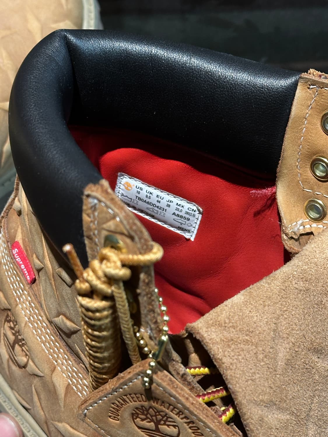 슈프림 팀버랜드 6인치 프리미엄 워터프루프 부츠 다이아몬드 상품이미지9