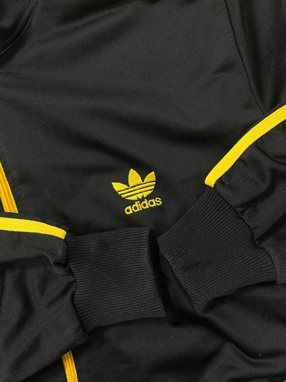 아디다스 블랙 옐로우 트랙탑 져지 XL 상품이미지6