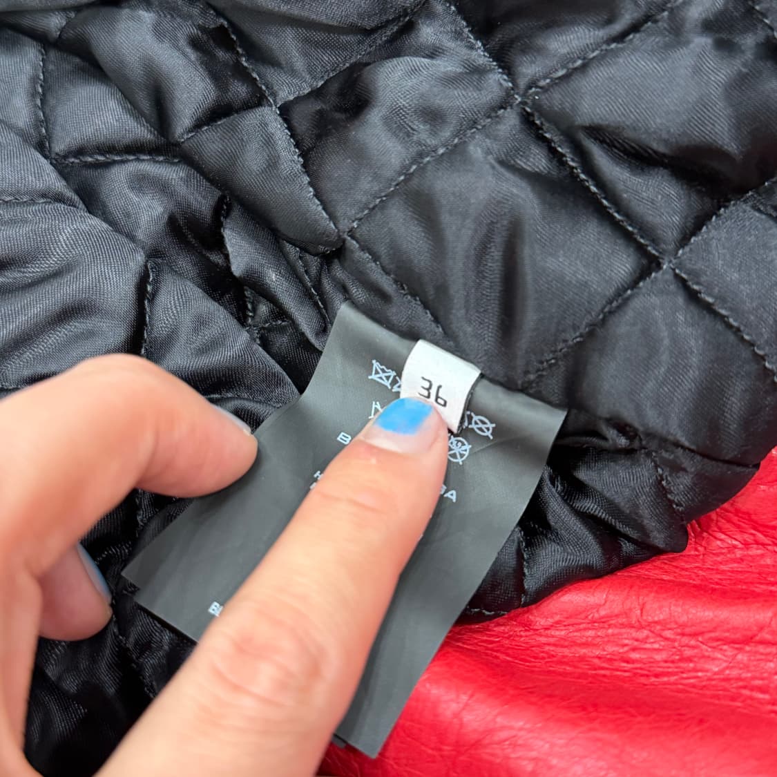 BALENCIAGA swing red leather biker 36 상품이미지6