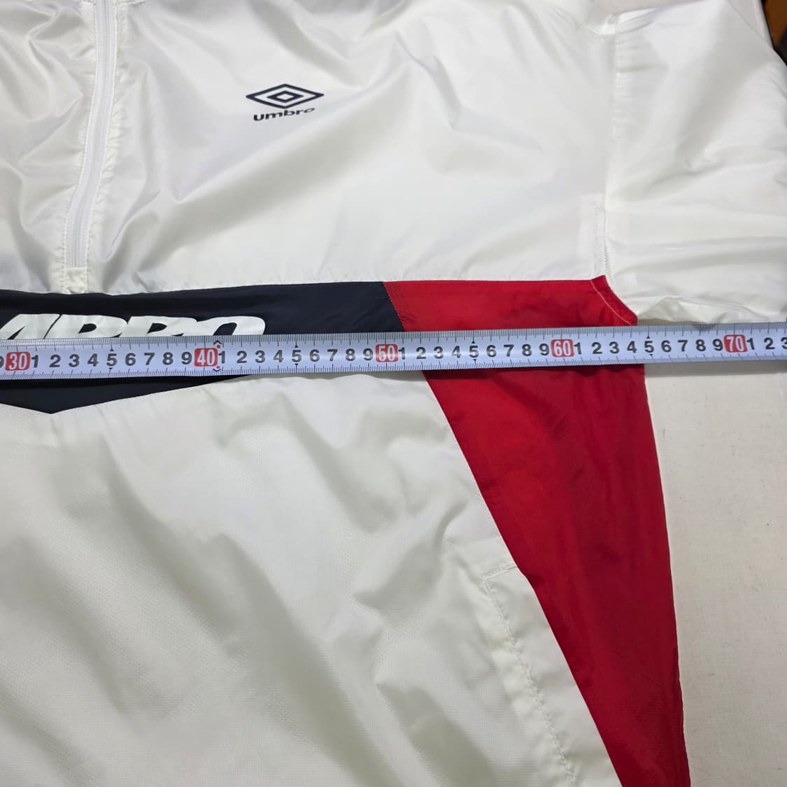 0810 엄브로 화이트/레드 바람막이 아노락105 상품이미지3