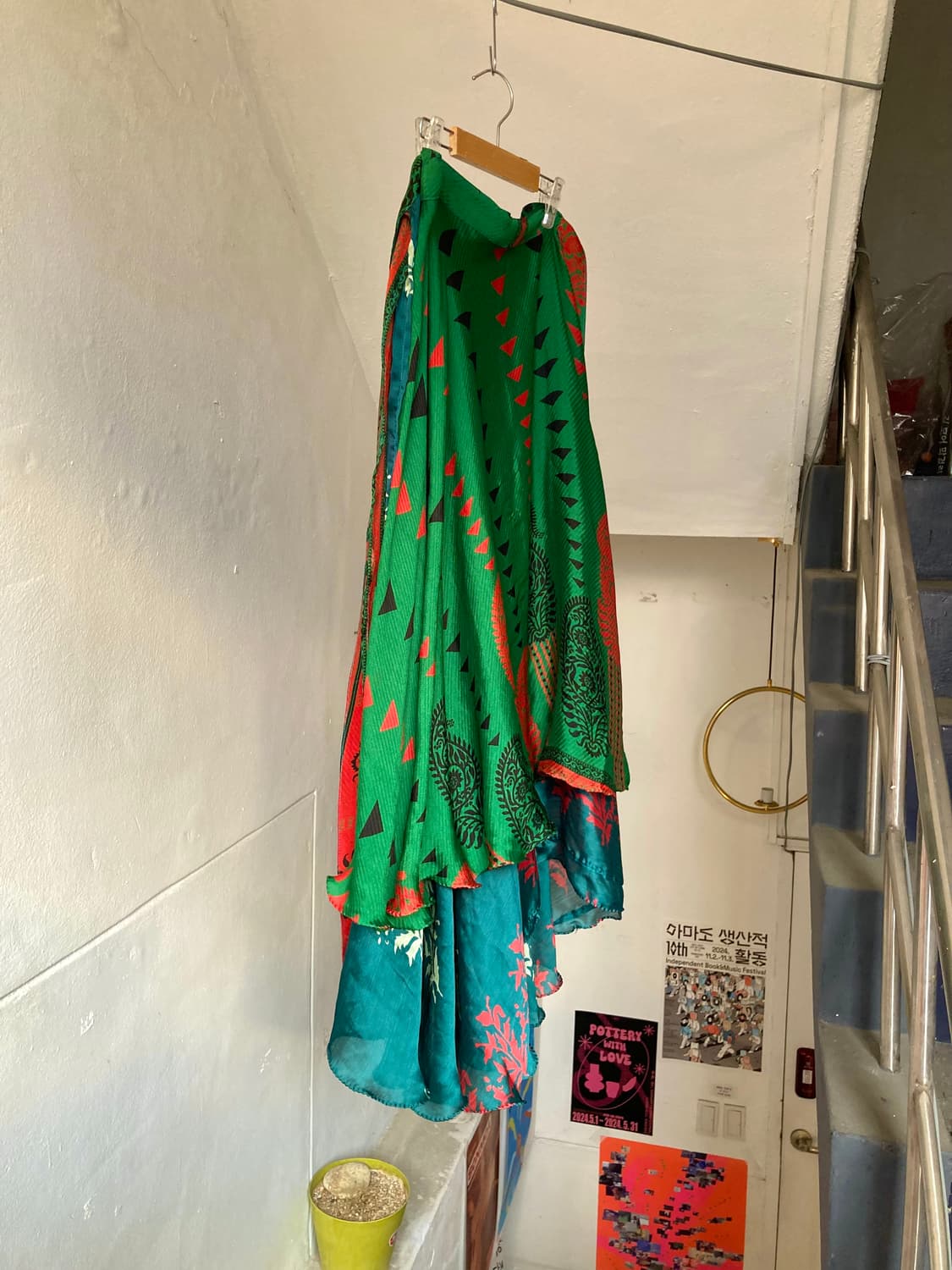 실크 프릴 레이어드 랩 스커트 상품이미지8