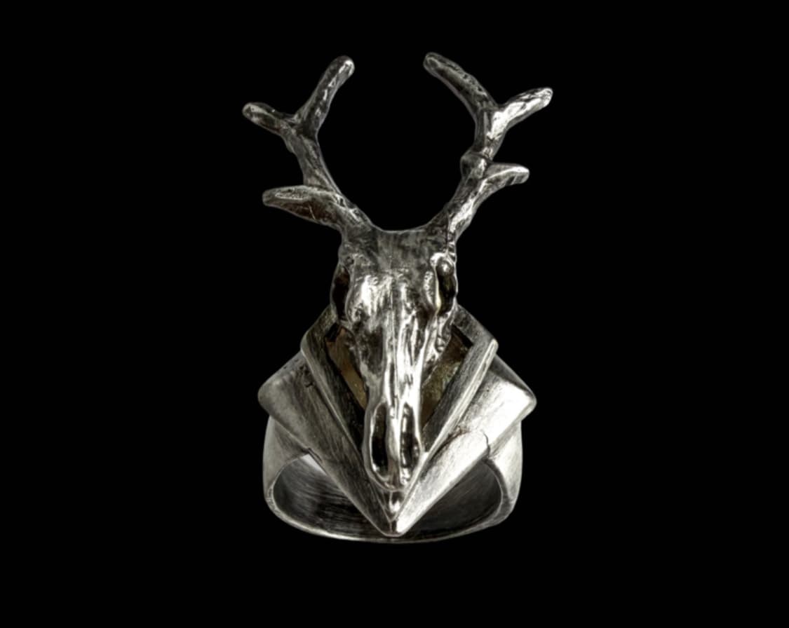 Emostanceclub deer skull ring 상품이미지2