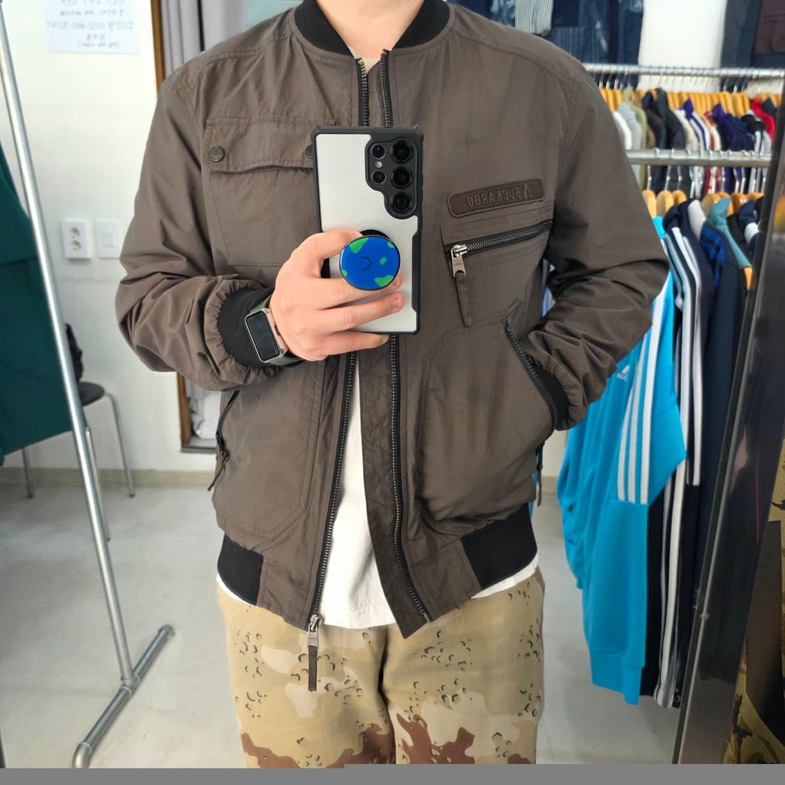 M) Buckaroo 버커루 멀티포켓 봄버자켓 카키 95-100 상품이미지1