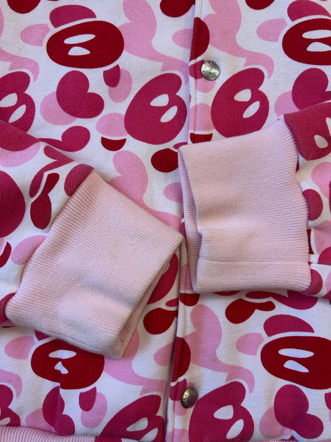 베이프 마일로 핑크 바시티 자켓 상품이미지5