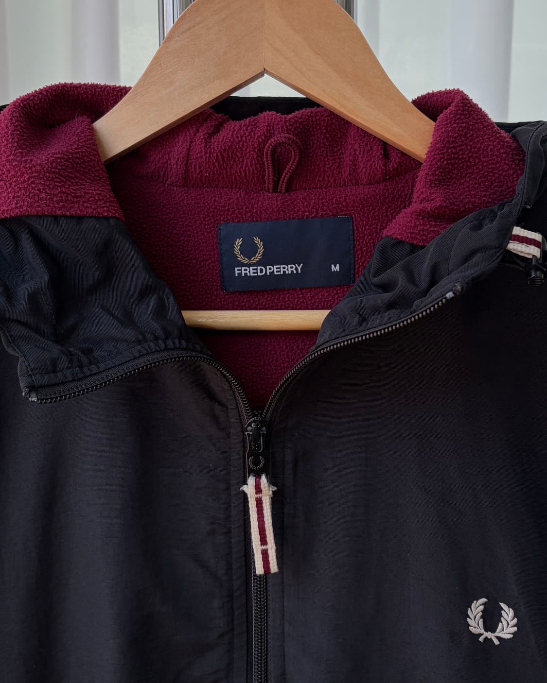 [M]프레드 페리 플리스 후드 바람막이 자켓 상품이미지6