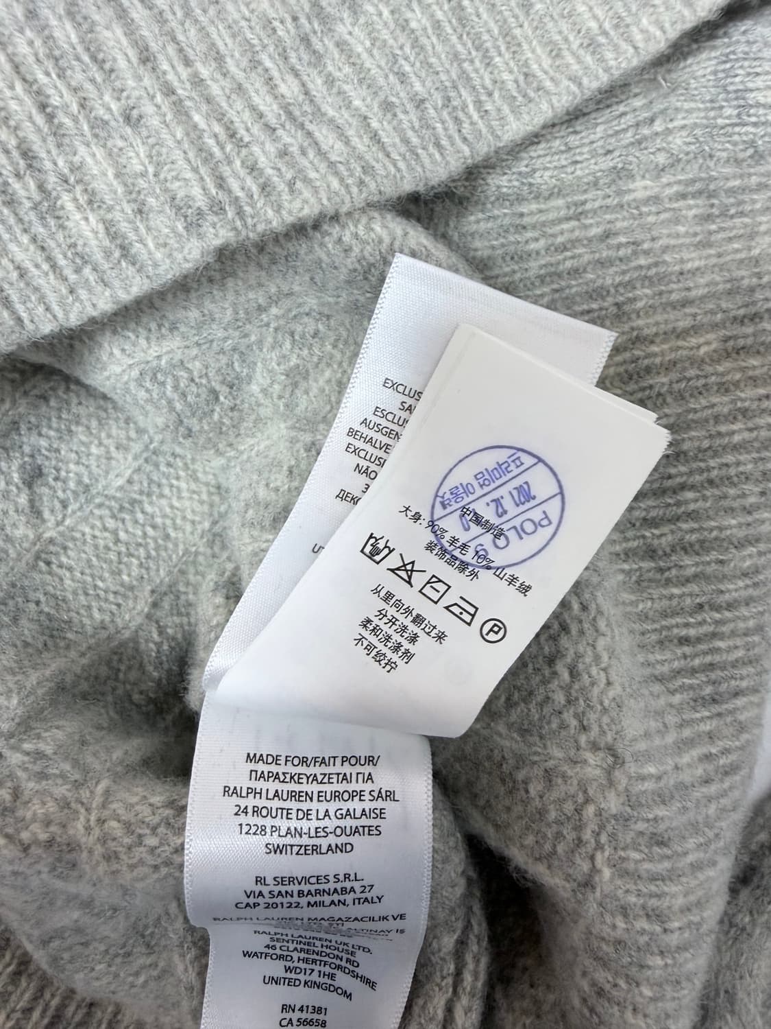 폴로 랄프로렌 캐시미어 니트가디건 S 정품 라이트 그레이 상품이미지7