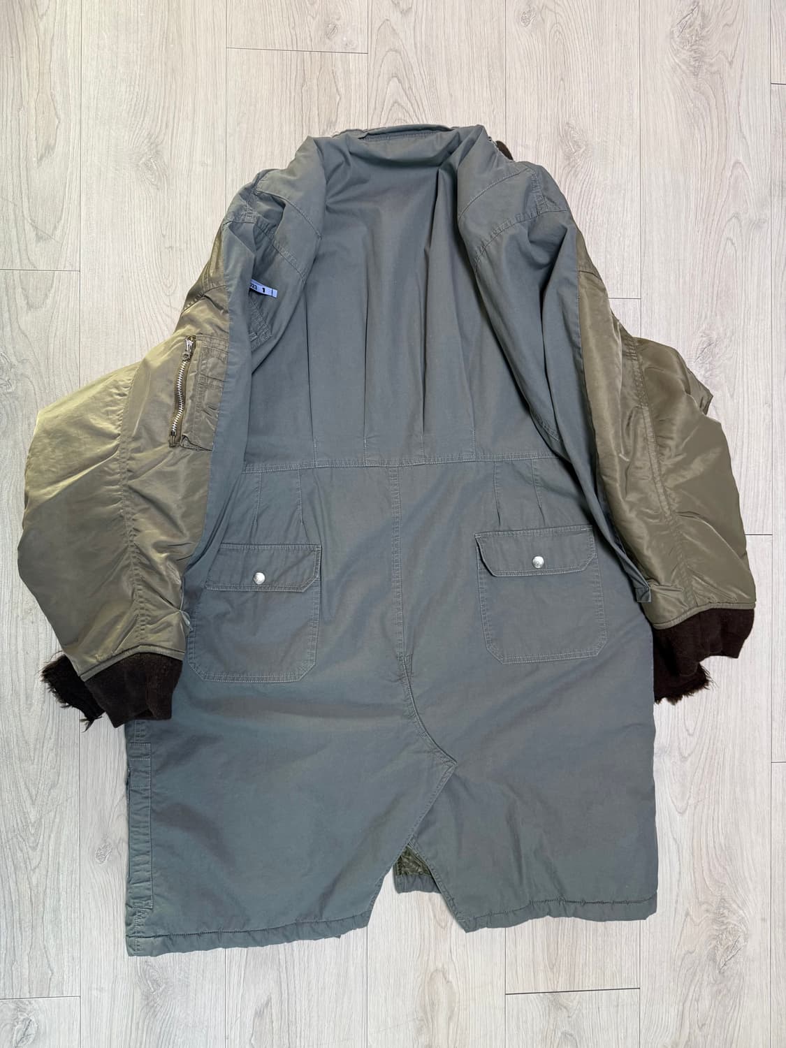 메종 미하라 야스히로 바텀 레이어드 밀리터리 코트 상품이미지3