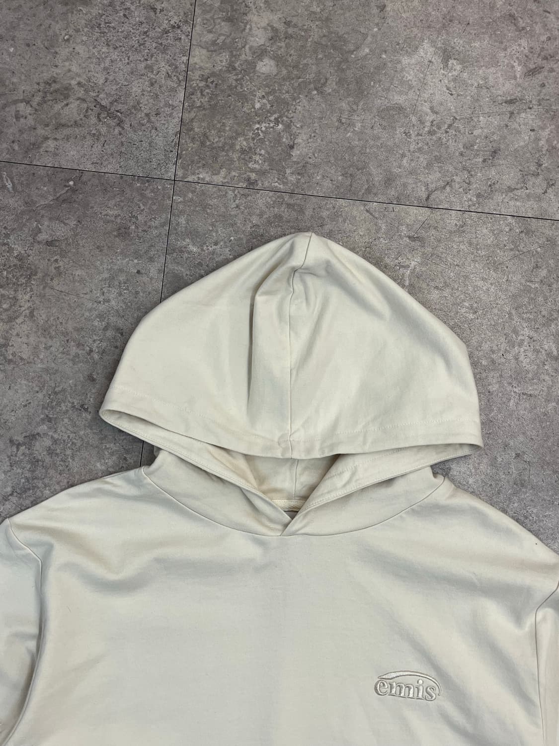 이미스 후드 긴팔티 아이보리 S #csz2444 상품이미지5