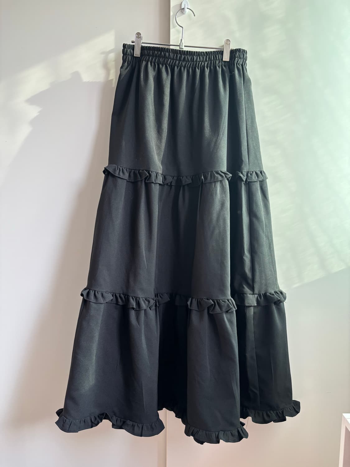 블랙 캉캉 롱 스커트 상품이미지3