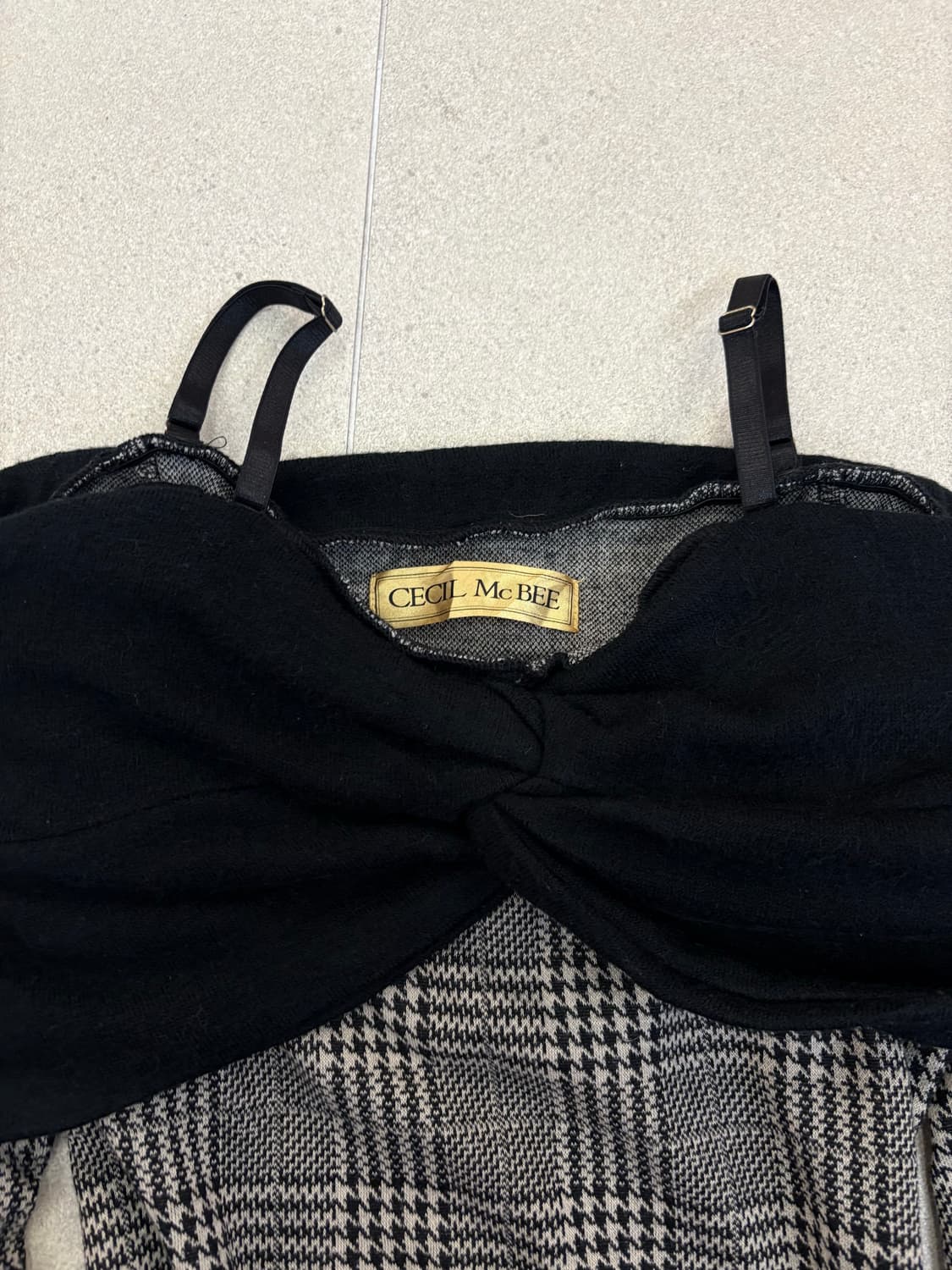 세실맥비 하운드체크 오프숄더  상품이미지4