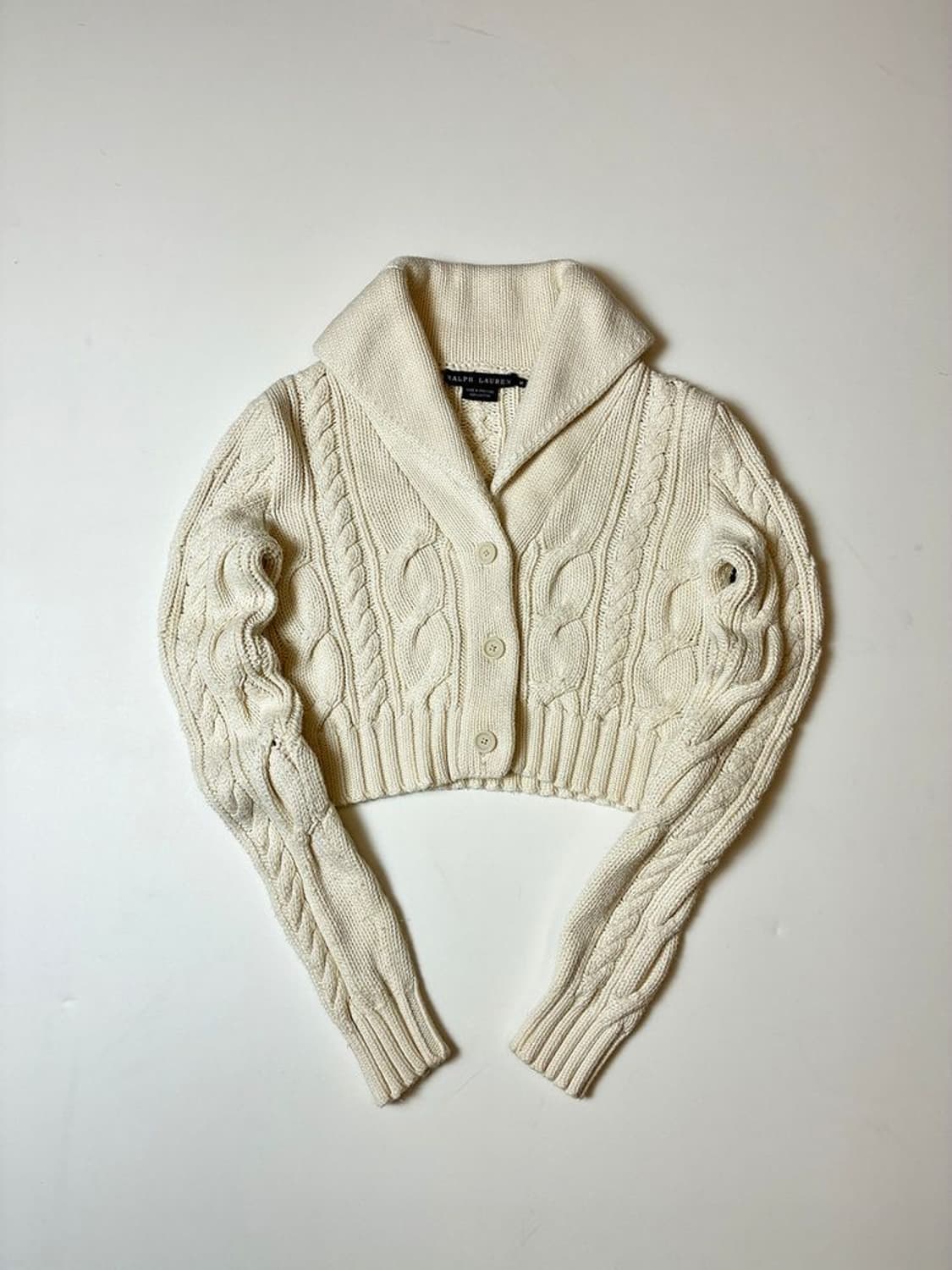 폴로 랄프로렌 00's 꽈배기 숏 니트 가디건 PN8075 상품이미지1