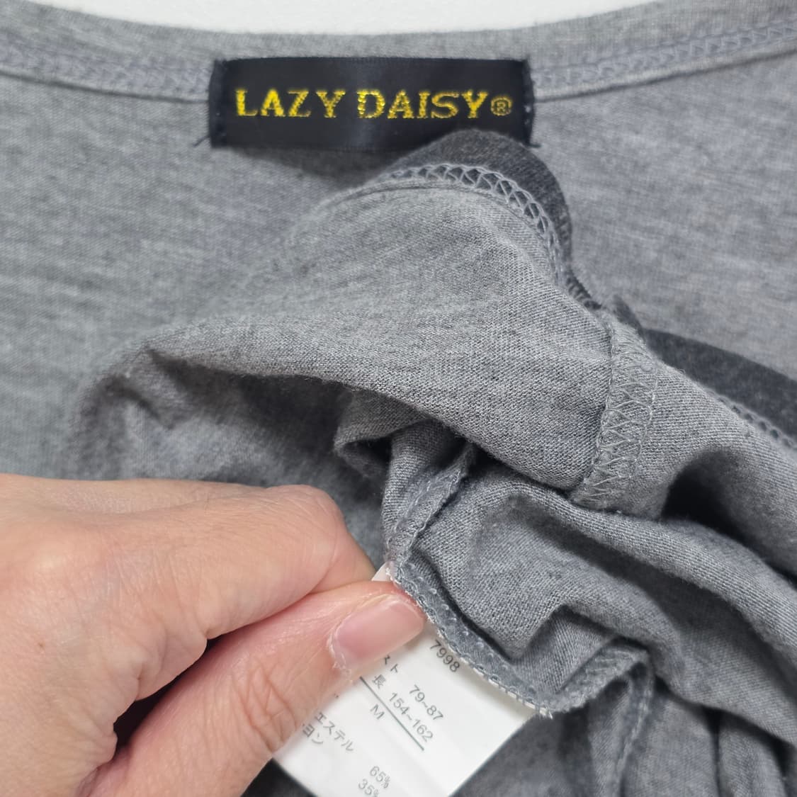 LAZY DAISY 일본빈티지)오네갸루 프린팅 대대장 시크고딕 롱슬리브 상품이미지5