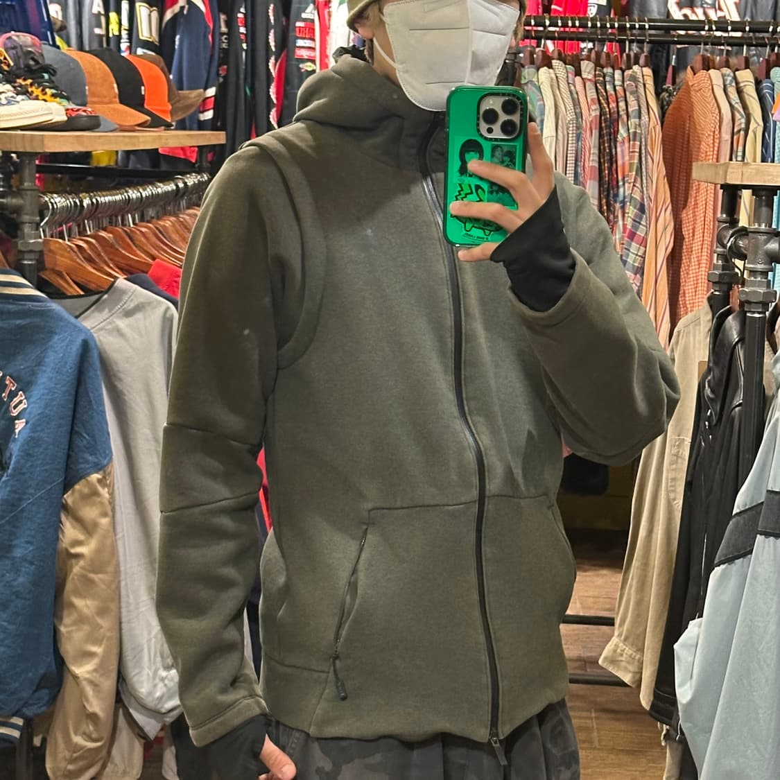 [HI] 빈티지 나이키 조던 후드티 카키 상품이미지4