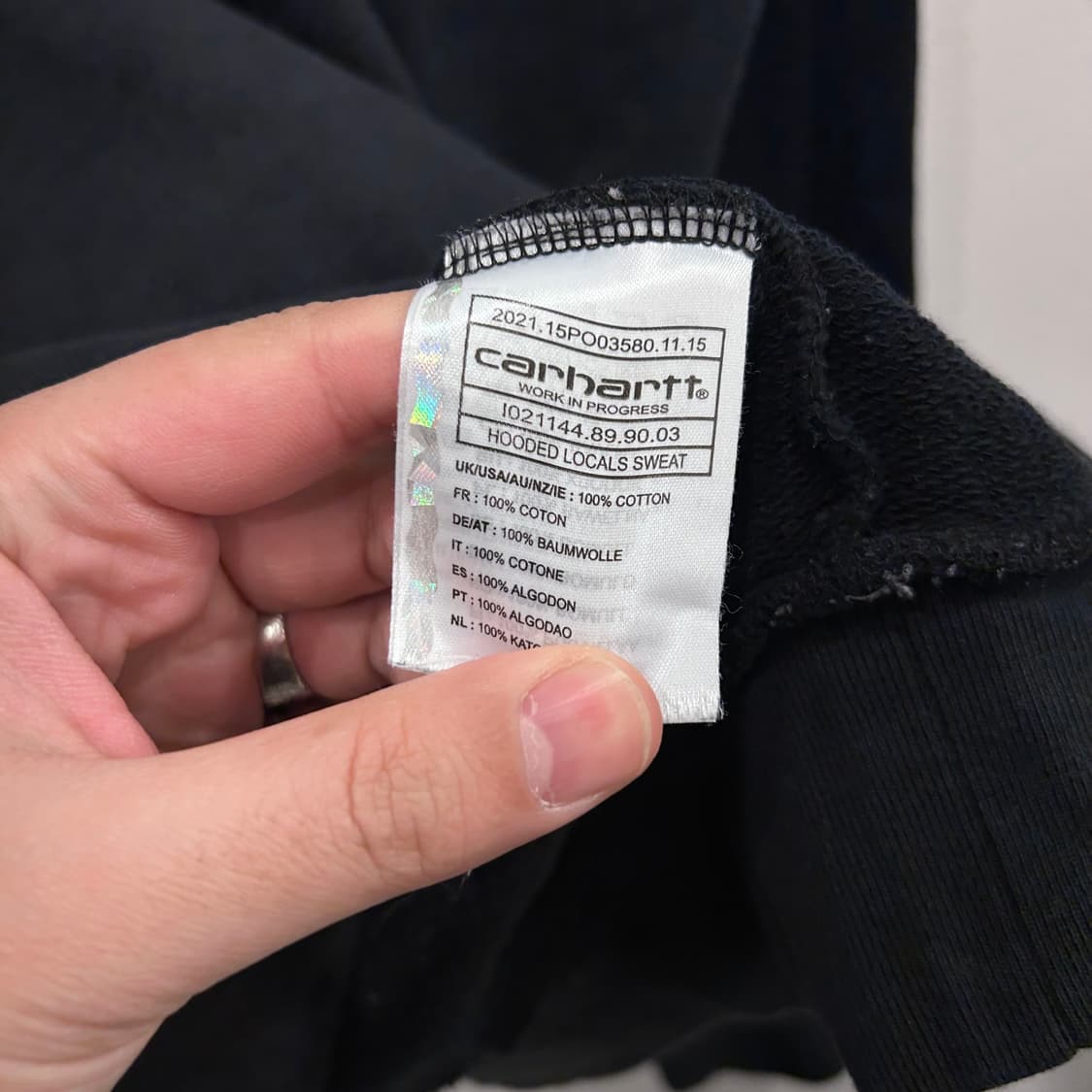 칼하트 WIP 로컬 헤비코튼 빅로고 후드티 상품이미지5