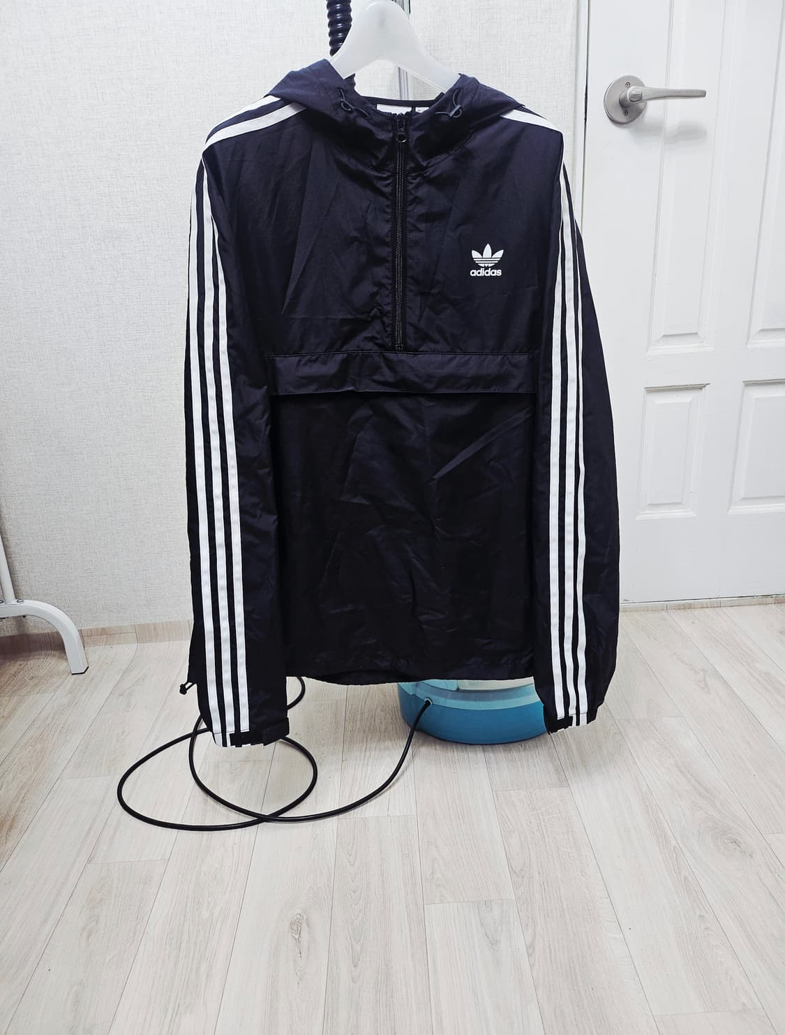 (110)2XL ☆초대장급☆ 아디다스 파이어버드 [검흰] 아노락 바람막이 상품이미지1