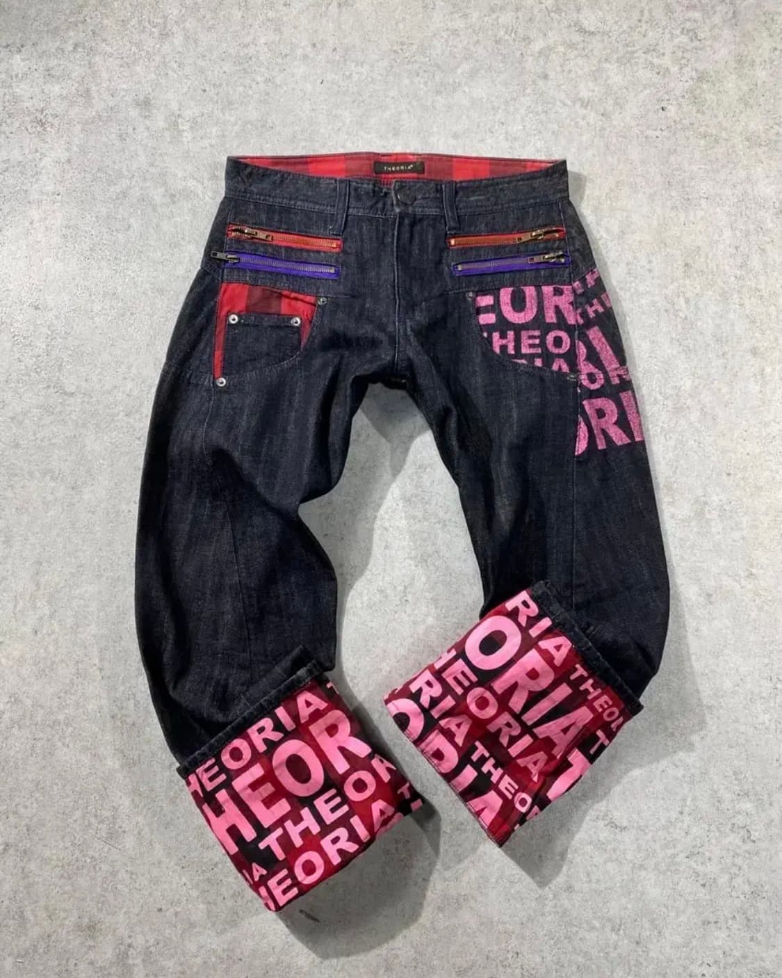 THEORIA 흑청 데님 빈티지 워싱 바지 상품이미지2